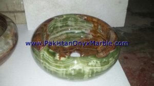 Dark Green Onyx Sinks Round Bowl Tyre Shaped Vessel