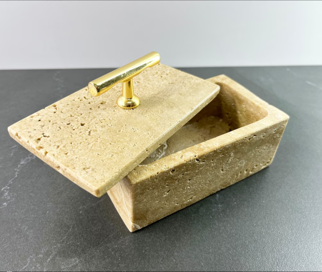 travertine brass handle rectangle box stone rectangle box design natural stone container storage box square stone organizer stone keepsake box